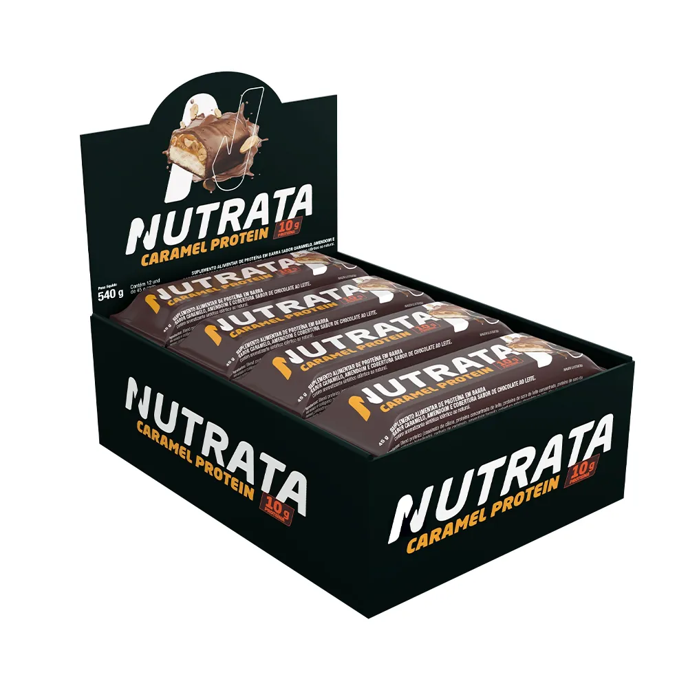 Nutrata Caramel Protein 45g display c/ 12 barras - Caramel
