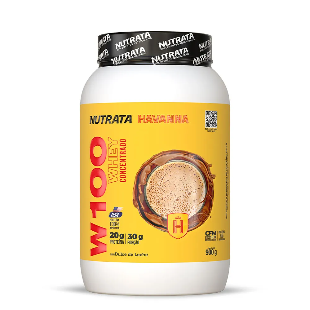 Nutrata W100 Whey Concentrado Havanna 900g - Dulce de Leche