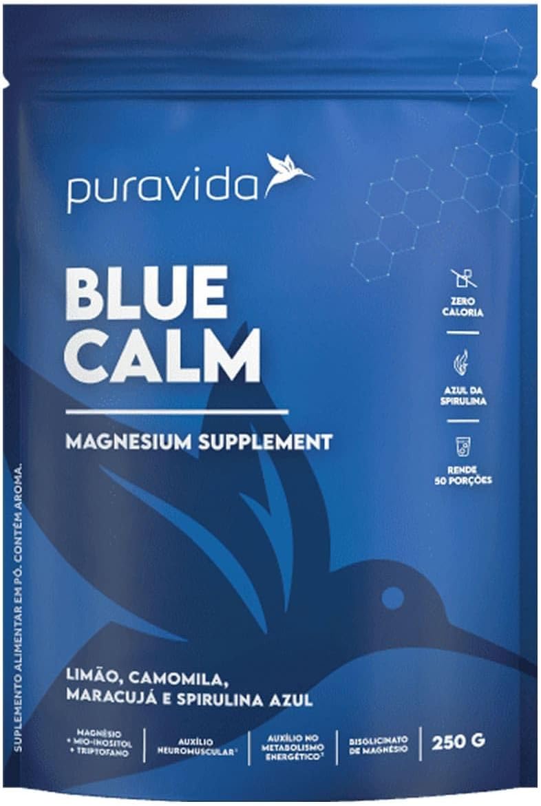 BLUE CALM 2.0 MAGNÉSIO + MIO-INOSITOL + TRIPTOFANO - PURA VIDA